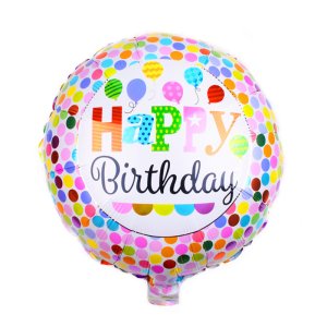 Kulatý fóliový balónek HAPPY BIRTHDAY